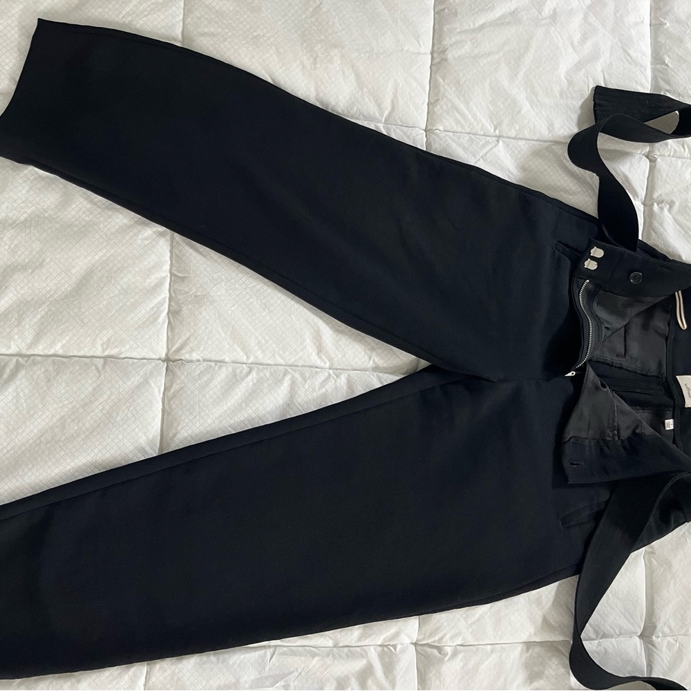 Wilfred Black crop high waist pant with tie belt